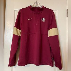 Nike Dri-Fit Florida State Seminoles Coaches Sideline Quarter Zip Pullover XL